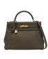 Kelly 32 Retourne In Clemence Vert Gris, &pound;10,000, Handbags, Brown, Leather, Front view